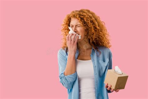 Woman Crying With Paper Napkins Isolated On Pink Stock Image Image Of Napkins Upset 197697111