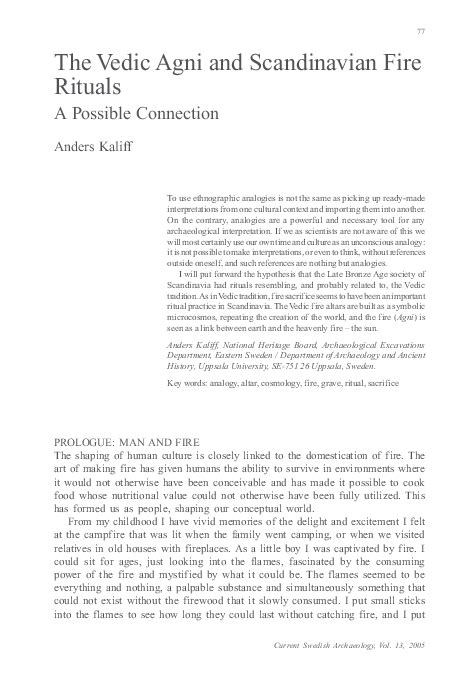 (PDF) The Vedic Agni and Scandinavian Fire Rituals. A Possible Connection