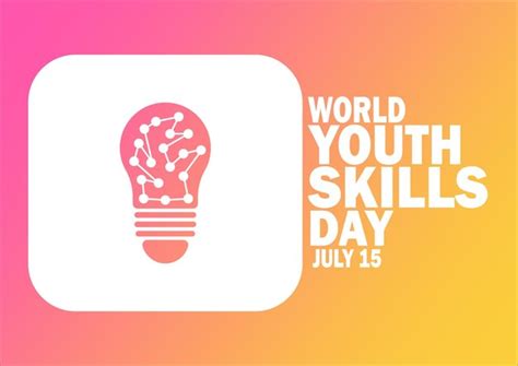 Premium Vector World Youth Skills Day Vector Illustration