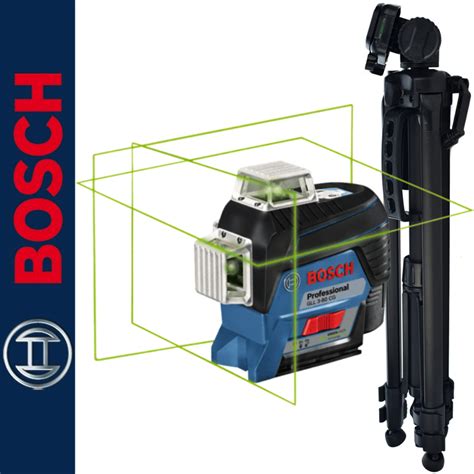 Bosch Laser P Aszczyznowy Gll Cg Zielony Statyw Alu M Uchwyt