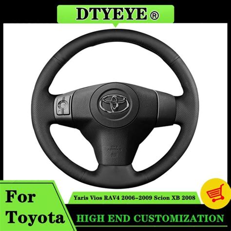 Car Steering Wheel Cover For Toyota Yaris Vios RAV4 2006 2007 2008 2009