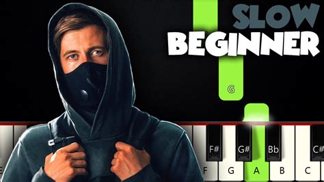Alone Alan Walker Slow Beginner Piano Tutorial Sheet Music By