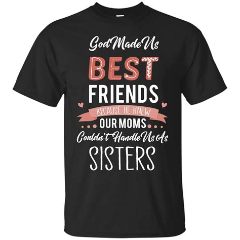 Teescircle Funny Cute Best Friend Shirt God Made Us Best Friends