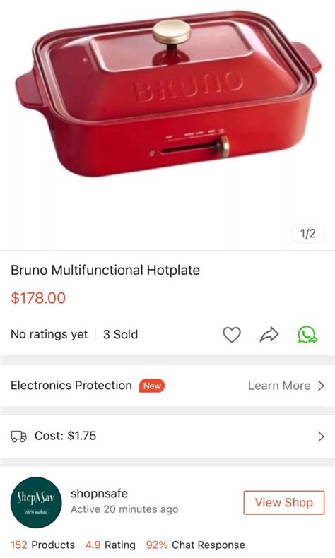 Bruno Hot Plate TV Home Appliances Kitchen Appliances Cookers On