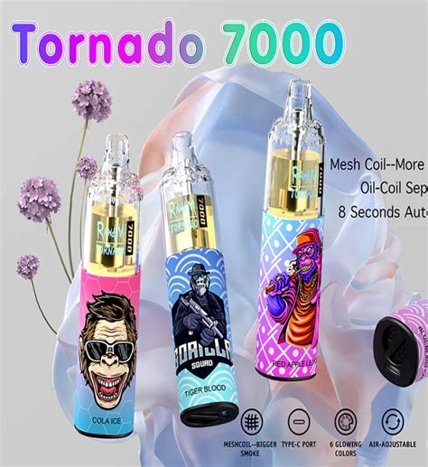 Original Authentic Randm Tornado 7000 Puffs Disposable Vape Pen E