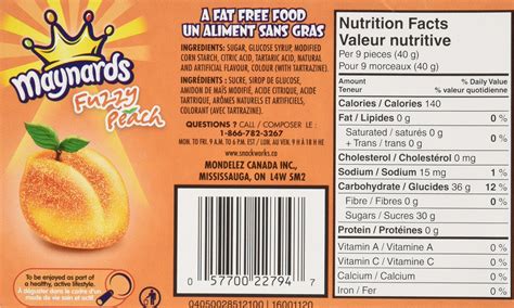 Maynards Fuzzy Peach Candy 100g35 Oz Imported From Canada