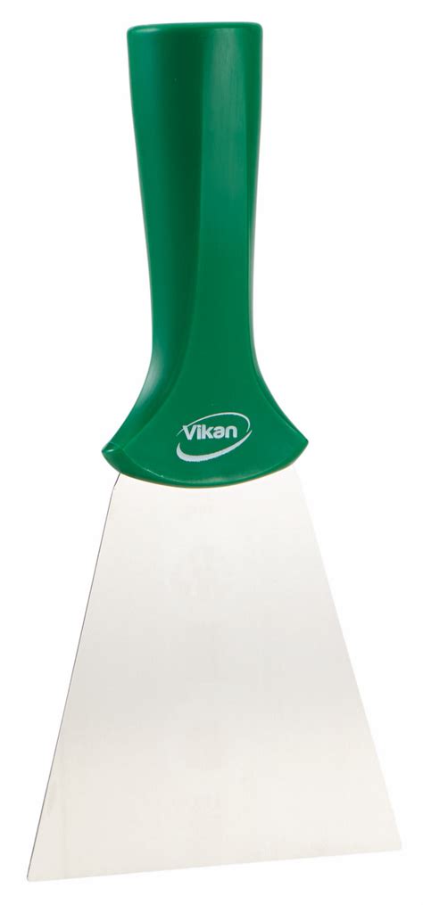 Vikan Stainless Steel Scraper With Threaded Handle 100 Mm Green