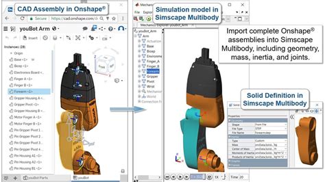 Simscape Multibody Import From Onshape Matlab And Simulink