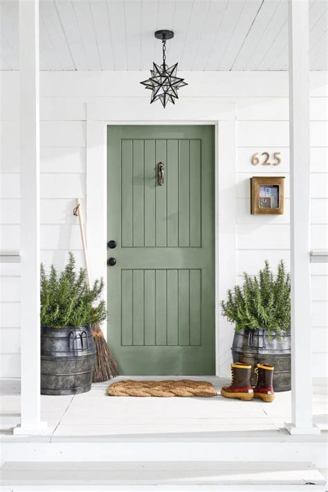 Green Nuances Paint Colors For Front Doors