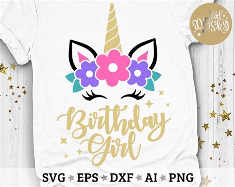 Birthday Girl Svg Unicorn Birthday Svg Birthday Girl Svg Etsy