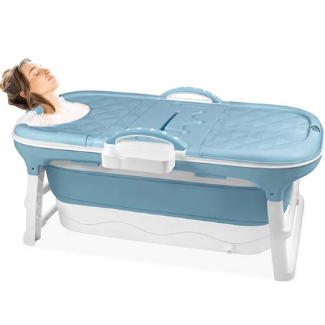 118cm Pliante Adultes Bébés Bathtubs avec Couvercle Tablette Mains