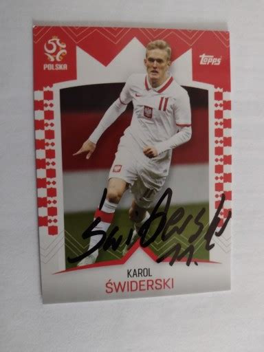 Karta topps autograf Polska Karol Świderski PZPN 15209901905 Allegro pl