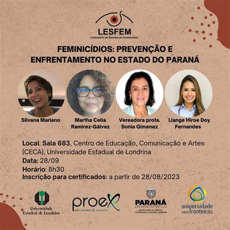 Evento debate prevenção e enfrentamento a feminicídios nesta quinta 28