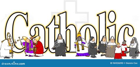 The Word Catholic Stock Illustration Illustration Of Male 96926090