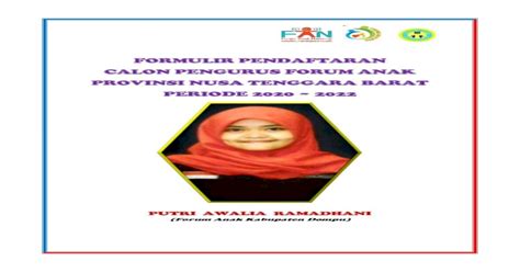 Formulir Pendaftaran Calon Pengurus Forum Anak Di Indonesia