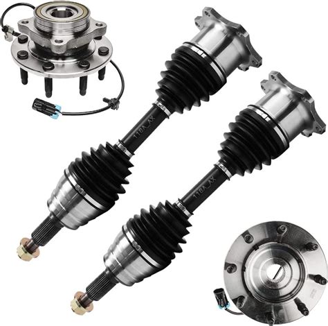 Pc Front Cv Axles Wheel Hub And Bearings Kit