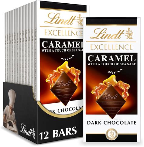 Lindt Excellence Caramel Sea Salt Dark Chocolate Bar Dark Chocolate Candy With