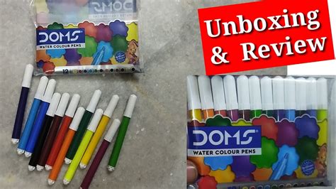 Doms Coloured Sketch Pen Unboxing Review Best Sketch Doms Kit