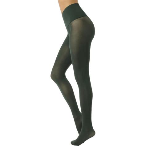 Calzitaly Seamless Tights No Seam Pantyhose Opaque Tights Black