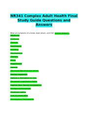 Nr Complex Adult Health Exam Questions With Rationales