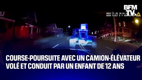 Tats Unis La Police Du Michigan Poursuit Un Camion L Vateur Conduit