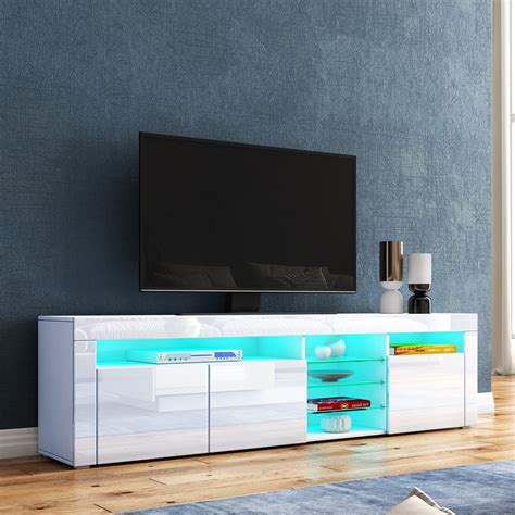 Buy AWOOOD 1800mm LED TV Cabinet Modern High Gloss TV Stand Storage