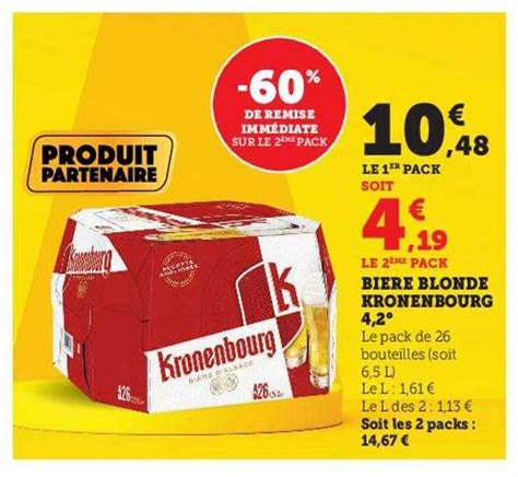 Promo Bière Blonde Kronenbourg chez Hyper U iCatalogue fr