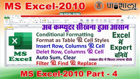 MS Excel Part 4 Excel Tutorial For Beginners Excel Tutorial In