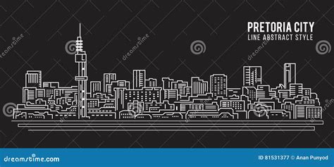 Pretoria City Skyline Vector | CartoonDealer.com #9227631