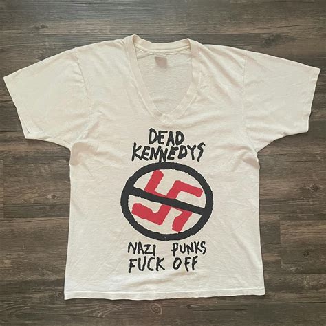 Vintage Vintage 1980s Dead Kennedys Nazi Punks Fuck Off V Neck Tee M Grailed