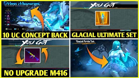 Bgmi 10 UC Glacial Ultimate Set No Upgrade M416 Skin In Bgmi