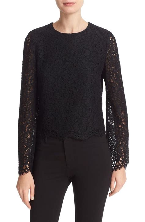 Alice Olivia Pasha Lace Bell Sleeve Top Nordstrom Lace Bell