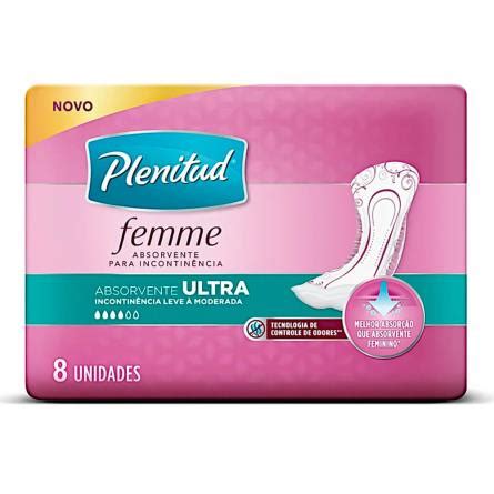 Absorvente plenitud femme ultra para incontinência urinária 8