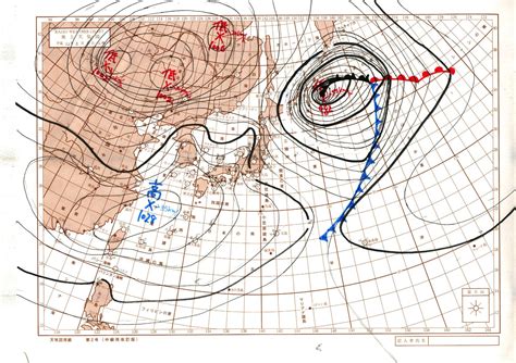 2010年3月11日（木）天気図 墨田区立本所中学校 科学部