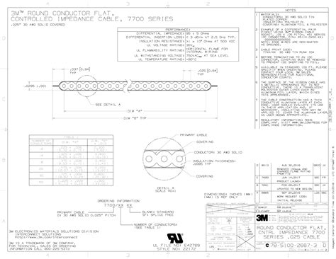 7700 Series Drawing Datasheet by 3M | Digi-Key Electronics