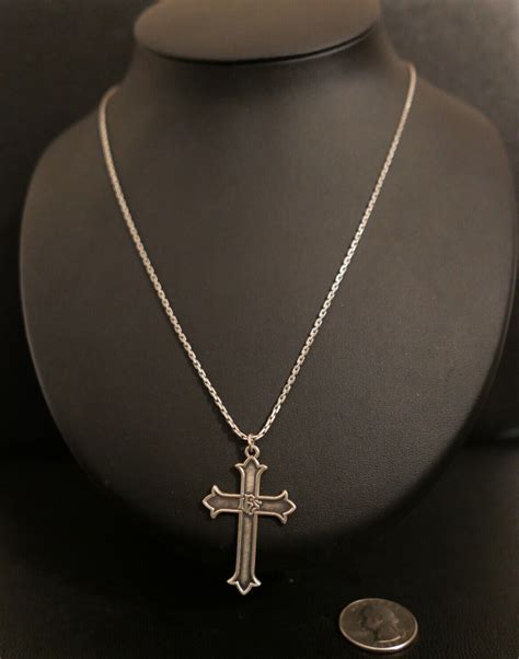 James Avery 925 Sterling Silver Ihs Cross Pendant W Gem