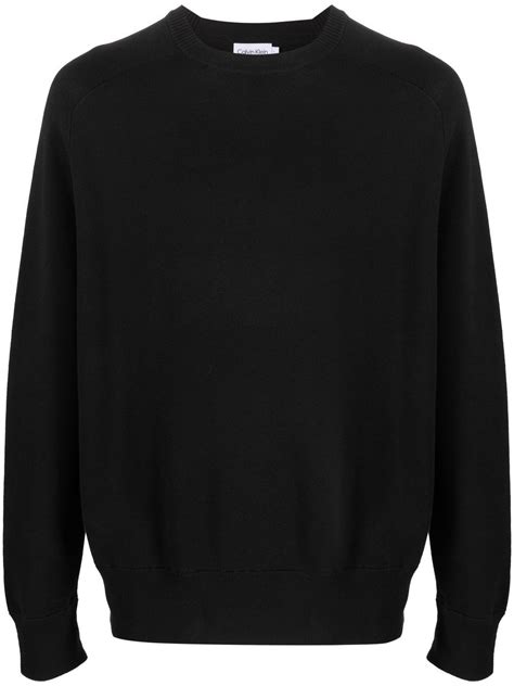 Calvin Klein Maglione Con Applicazione Nero Farfetch It