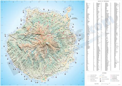 Map of gran canaria island (canary islands)