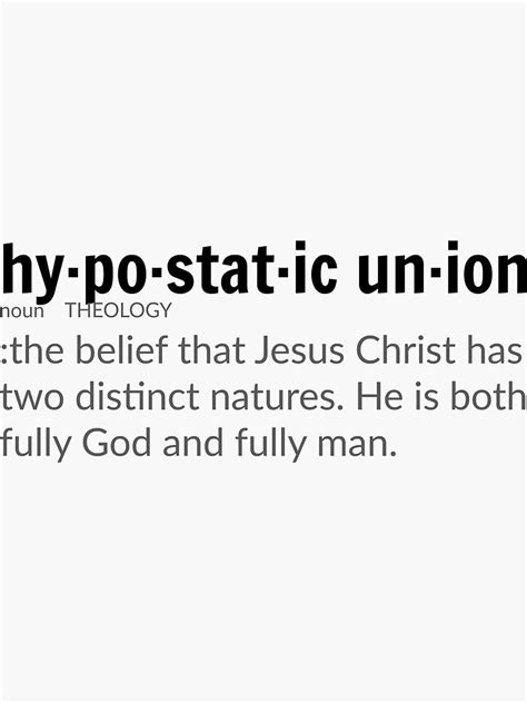 "Hypostatic Union" Sticker for Sale by SherlockHelms | Redbubble