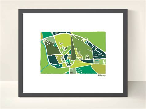 Killarney Ireland Map Original Illustration Print - Etsy