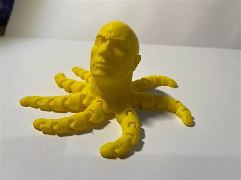 Rocktopus 3D Printed The Rock Octopus Articulated 3D Print Etsy New