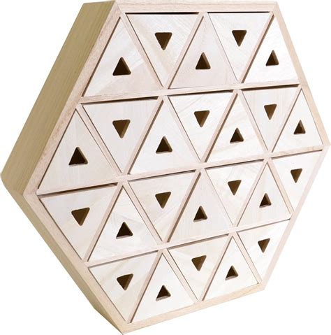 Artemio Calendario De Adviento Para Decorar Hexagonal Madera Madera