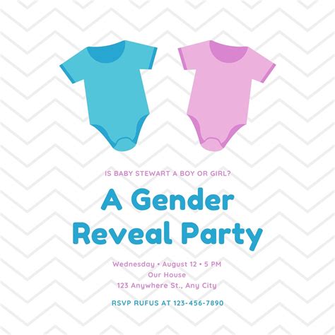 Printable Gender Reveal Invitations