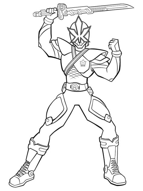 Grandes Power Rangers Samurai Para Colorear Imprimir E Dibujar