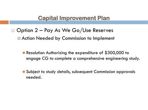 Ppt Capital Improvement Plan Financial Options Powerpoint