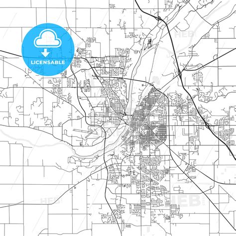 West Lafayette Indiana Area Map Light Hebstreits