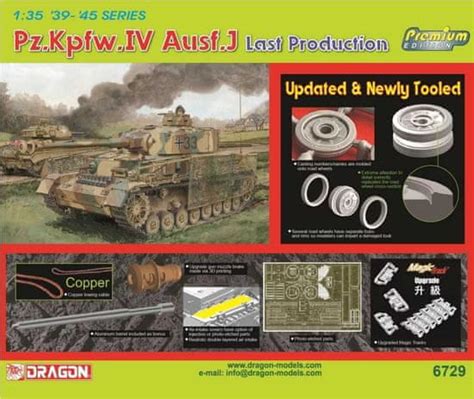 Dragon Pz Kpfw IV Ausf J Last Production Model Kit Tank 6729 1 35