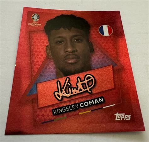 Topps Em Fra Sp Kingsley Coman M Unterschrift Kaufen Auf