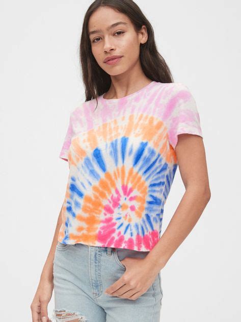 Authentic Cropped Tie Dye T Shirt In Tie Dye Tie Dye T Shirts