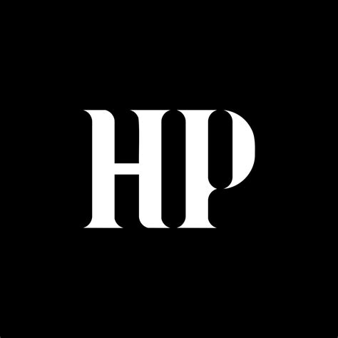 Hp H P Letter Logo Design Initial Letter Hp Uppercase Monogram Logo